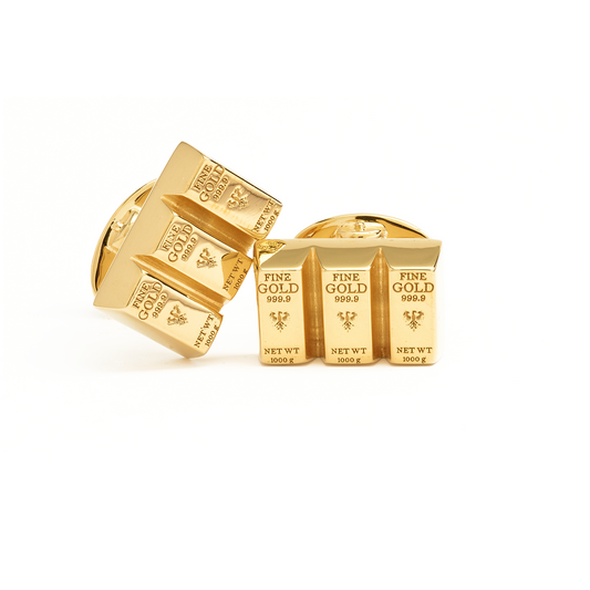 Gold Bullion Bar Vermeil Sterling Silver Cufflinks I Jan Leslie Cufflinks and Accessories.