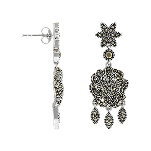 Medium Octopus Chandelier Earrings: The Stardust Pavé Jewelry Collection - Jan Leslie Cufflinks and Accessories