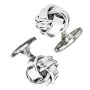 Classic Silver Knot Cufflinks - Jan Leslie Cufflinks and Accessories