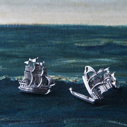 Treasure Ship Sterling Silver Cufflinks